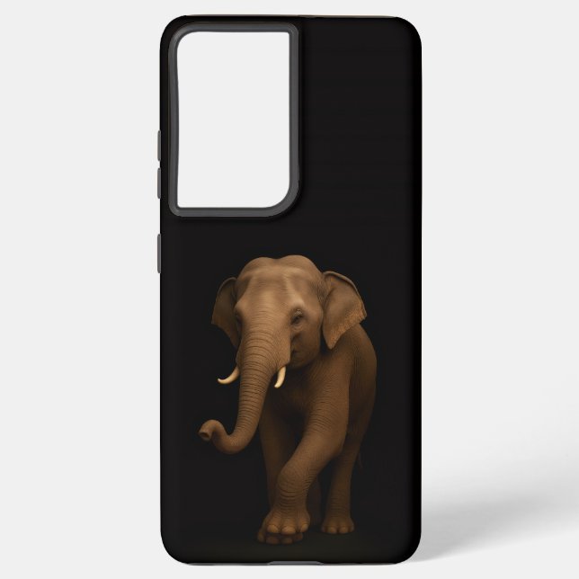 Coque Samsung Galaxy Black 4 Luxe Galaxy S21 Ultra, Indian Elephant (Verso)