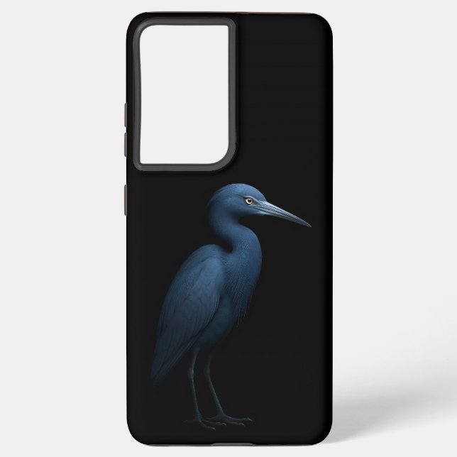 Coque Samsung Galaxy Black 4 Luxe Galaxy S21 Ultra, Little Blue Heron (Verso)
