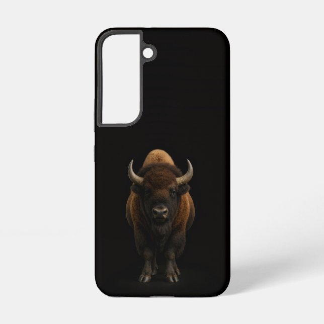 Coque Samsung Galaxy Black 4 Luxe Galaxy S22 Case, American Bison (Verso)