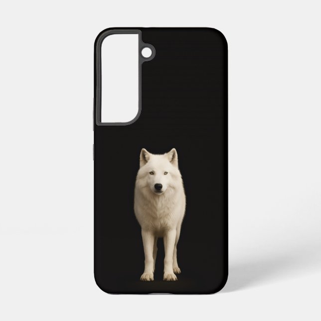 Coque Samsung Galaxy Black 4 Luxe Galaxy S22 Case, Ivory Arctic Wolf (Verso)