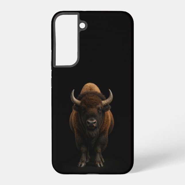 Coque Samsung Galaxy Black 4 Luxe Galaxy S22 Plus, American Bison (Verso)