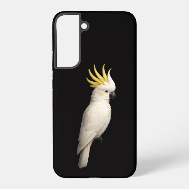 Coque Samsung Galaxy Black 4 Luxe Galaxy S22 Plus, Crested Cockatoo (Verso)