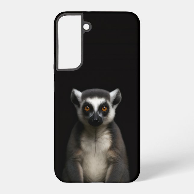 Coque Samsung Galaxy Black 4 Luxe Galaxy S22 Plus, Gentle Lemur (Verso)