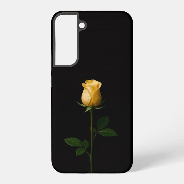 Coque Samsung Galaxy Black 4 Luxe Galaxy S22 Plus, Sunlit Yellow Rose (Verso)