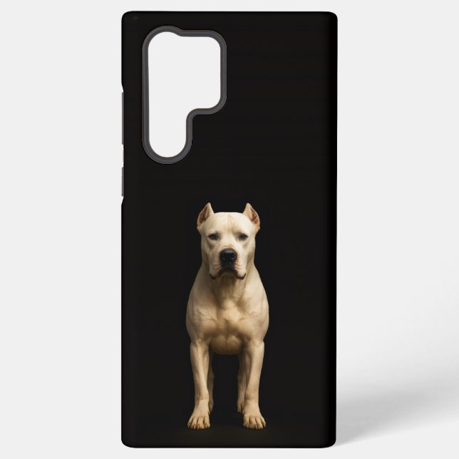 Coque Samsung Galaxy Black 4 Luxe Galaxy S22 Ultra, Bold Dogo Argentino (Verso)