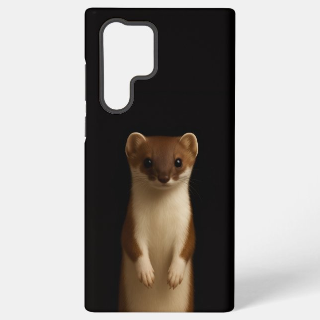 Coque Samsung Galaxy Black 4 Luxe Galaxy S22 Ultra, Elegant Weasel (Verso)