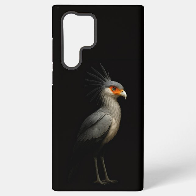 Coque Samsung Galaxy Black 4 Luxe Galaxy S22 Ultra, Secretarybird (Verso)