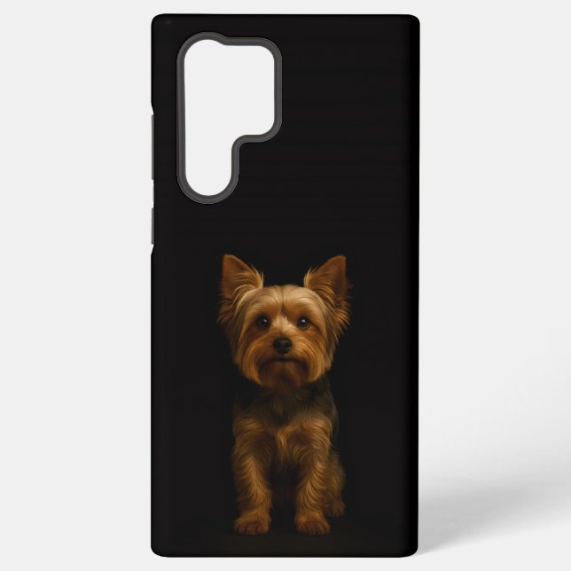 Coque Samsung Galaxy Black 4 Luxe Galaxy S22 Ultra, Yorkshire Terrier (Verso)