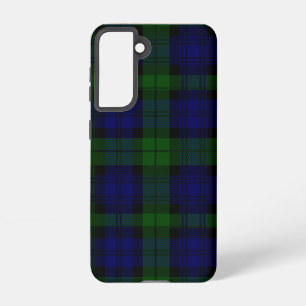 Coque Samsung Galaxy Black Watch Tartan bleu vert Plaid
