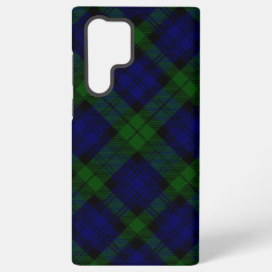 Coque Samsung Galaxy Black Watch Tartan bleu vert Plaid