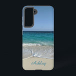 Coque Samsung Galaxy Bleu des vagues de l'océan sur la plage des Caraïb<br><div class="desc">Personnalisez ou NON, totalement à vous. Beau coque pour les nouveaux téléphones ou Ranimez votre téléphone actuel. Ondes océaniques lors d'une belle journée ensoleillée sur la plage des Caraïbes. Cette photo a été prise à Bahamas Paradise Island, je viens d'aimer la façon dont les vagues se sont écrasées d'une manière...</div>