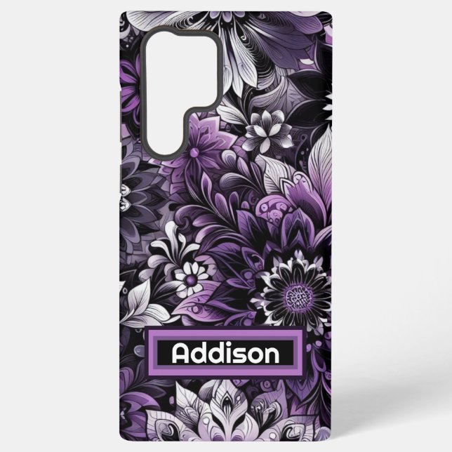 Coque Samsung Galaxy Blooms Mystiques Violets (Verso)