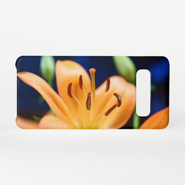 Coque Samsung Galaxy Blossom orange Lilly (Dos Horizontal)