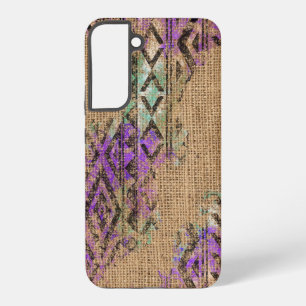 Coque Samsung Galaxy Bohème téléphonique inspirée de Burlap