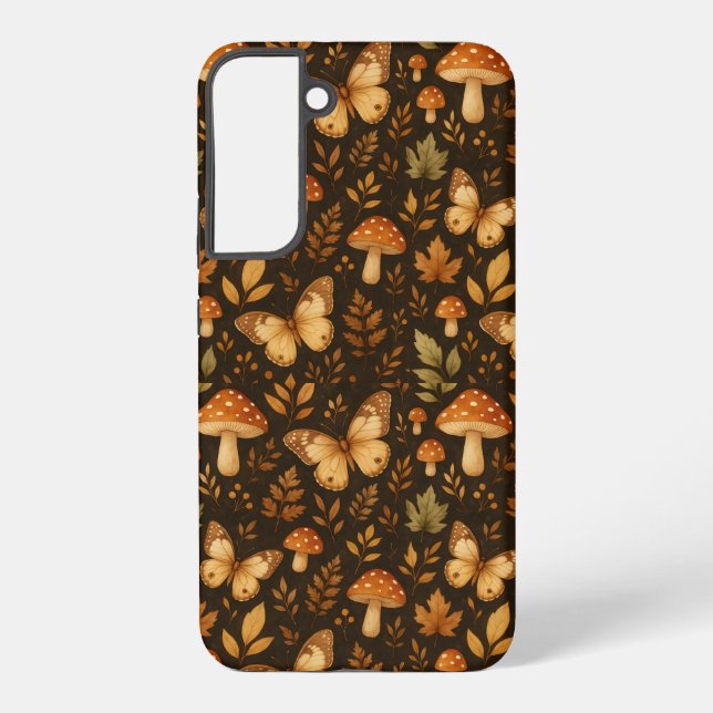 Coque Samsung Galaxy Boho Woodland Forest Champignons | Couleurs d'auto (Verso)