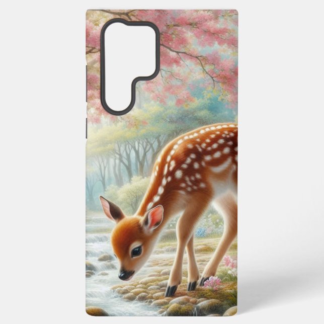 Coque Samsung Galaxy Bois de printemps avec canard et faon/cerf (Verso)