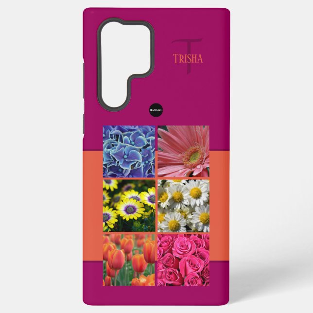 Coque Samsung Galaxy Boîtier de téléphone cellulaire photo et monogramm (Verso)