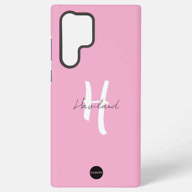 Coque Samsung Galaxy Boîtier de téléphone cellulaire Samsung avec nom H (Verso)