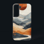 Coque Samsung Galaxy Boîtier de téléphone de la voie d'accès<br><div class="desc">Une rivière en pente douce traverse un paysage aux tons chauds,  symbolisant le progrès et l'introspection paisibles.</div>