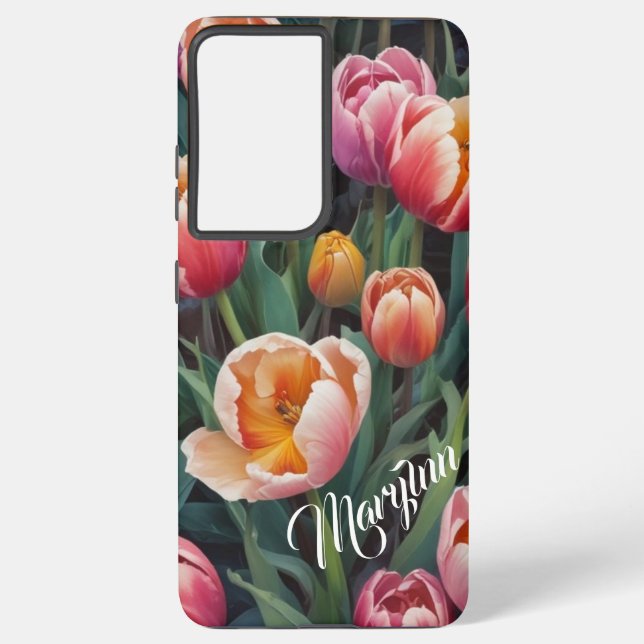 Coque Samsung Galaxy Boîtier de téléphone Tulip Flower (Verso)