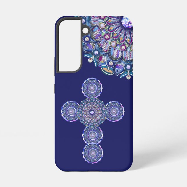 Coque Samsung Galaxy Boîtier iPhone Case-Mate rosace bleu (Verso)