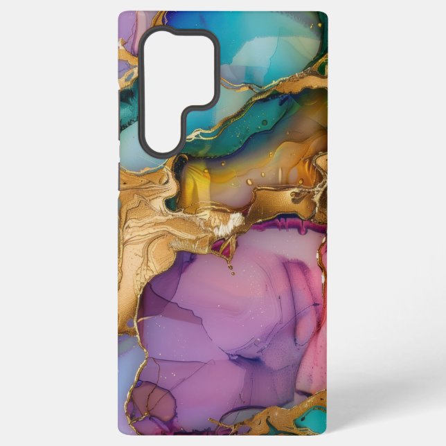 Coque Samsung Galaxy Boîtier Opal Shimmer S22 Ultra Cell Iridescente (Verso)