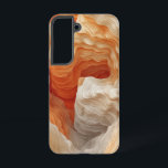 Coque Samsung Galaxy Boîtier téléphonique Canyon Flame Layers<br><div class="desc">Inspiré par les canyons en grès,  ce design présente des couches de terre fluides dans la rouille vive et le beige,  créant une audacieuse déclaration du désert.</div>