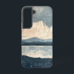 Coque Samsung Galaxy Boîtier téléphonique Couches de couche de couche d<br><div class="desc">De multiples couches de silhouettes de forêt brillantes s'étendent sur cette chaude scène de coucher de soleil,  offrant une ambiance boisée douillette et paisible.</div>
