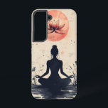Coque Samsung Galaxy Boîtier téléphonique de flux de lotus lunaire<br><div class="desc">Un lotus éclatant fleurit sous une lune rouge,  symbolisant la pureté et la transformation sous la lumière cosmique,  un étui téléphonique serein et mystique.</div>