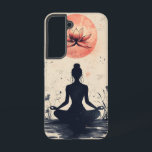 Coque Samsung Galaxy Boîtier téléphonique de flux de lotus lunaire<br><div class="desc">Un lotus éclatant fleurit sous une lune rouge,  symbolisant la pureté et la transformation sous la lumière cosmique,  un étui téléphonique serein et mystique.</div>