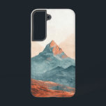 Coque Samsung Galaxy Boîtier téléphonique de la vallée de la dérive sol<br><div class="desc">Les collines qui s'écoulent se courbent sous un soleil orange brillant,  capturant en harmonie le mouvement de dérive de la terre et du ciel.</div>