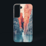 Coque Samsung Galaxy Boîtier téléphonique de Misty Falls Dreamscape<br><div class="desc">Les cascades rencontrent un profond canyon de brume et de pierre,  formant une fuite naturelle paisible avec de l'énergie cool et coulante.</div>