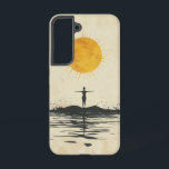 Coque Samsung Galaxy Boîtier téléphonique de réflexion solstice<br><div class="desc">Un soleil solitaire se reflète sur les eaux calmes dans une scène minimale qui évoque le calme et l'introspection douce.</div>