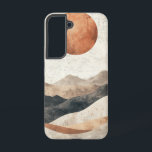 Coque Samsung Galaxy Boîtier téléphonique Desert Moon Horizon<br><div class="desc">Les collines du désert se rencontrent à la lune montante dans cette oeuvre d'art douce et onirique qui évoque calme,  silence et chaleur.</div>