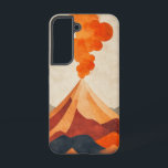 Coque Samsung Galaxy Boîtier téléphonique d'interruption de montagne<br><div class="desc">Capturant la force brute de la nature,  ce design présente une éruption volcanique vive aux tonalités rouge et orange éclatantes.</div>