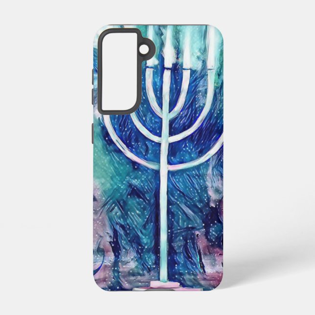 Coque Samsung Galaxy Boîtier téléphonique Hanoukka Menorah Samsung Gala (Verso)