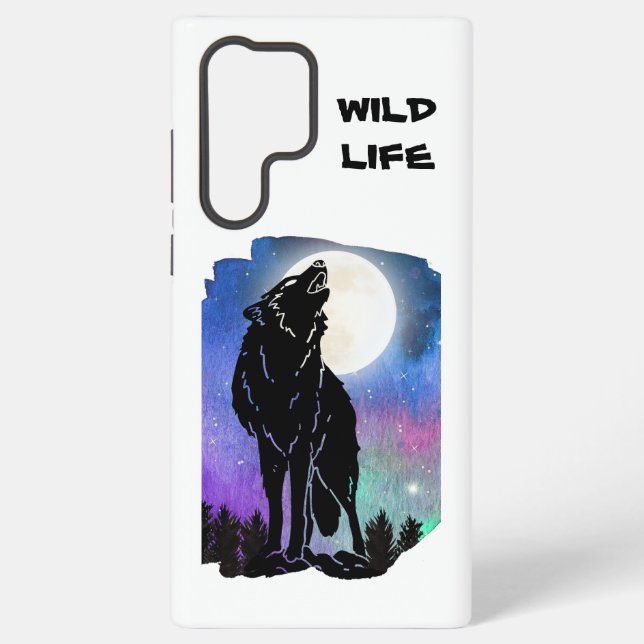 Coque Samsung Galaxy Boîtier téléphonique Mystic Howling Wolf (Verso)