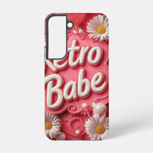 Coque Samsung Galaxy Boîtier téléphonique Retro Babe Floral (rouge)