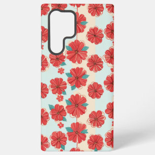 Coque Samsung Galaxy Boîtier téléphonique Retro Red Floral