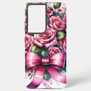 Coque Samsung Galaxy : Boîtier téléphonique Roses et Rubans roses
