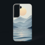 Coque Samsung Galaxy Boîtier téléphonique Soft Horizon Peaks<br><div class="desc">Des silhouettes de montagne délicates s'étendent sous un ciel pastel,  évoquant un sentiment de calme et de clarté rêveur.</div>