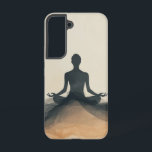 Coque Samsung Galaxy Boîtier téléphonique Zen Flow au sol<br><div class="desc">Un personnage paisible est ancré dans la méditation,  entouré de tons doux et neutres,  parfait pour créer une énergie calme et centrée.</div>