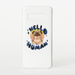 Coque Samsung Galaxy S10 Bonjour humain Méditer chien de yoga<br><div class="desc">Un joli dessin de chien avec un charmant chien méditant dans une pose de yoga avec la citation "Bonjour humain". Un match parfait pour chaque amoureux des chiens et propriétaire d'animal de compagnie. Idée cadeau pour les adultes et les enfants.</div>