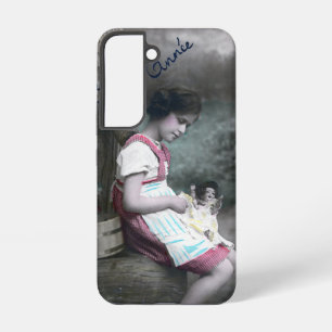 Coque Samsung Galaxy Bonne Année Fille Vintage avec Poupée