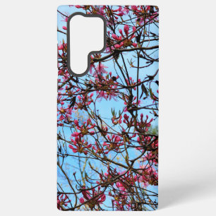 Coque Samsung Galaxy Boucles de fleurs roses sur un arbre