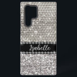 Coque Samsung Galaxy Boule de glam étincelante en argent Métal personna<br><div class="desc">Toute parties scintillant ou diamants dans le design sont des photos et simulés. Cette conception peut être personnalisée dans la zone fournie en modifiant la photo et/ou le texte. Vous pouvez également le customiser en cliquant sur Personnaliser ce Modèle, puis en choisissant l'option cliquer pour customiser et supprimer ou modifier...</div>
