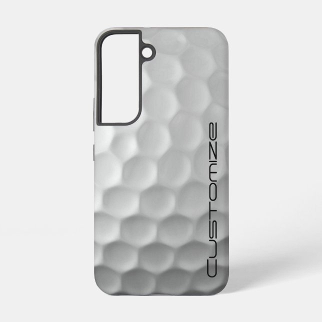 Coque Samsung Galaxy Boule de golf avec texte personnalisé (Verso)