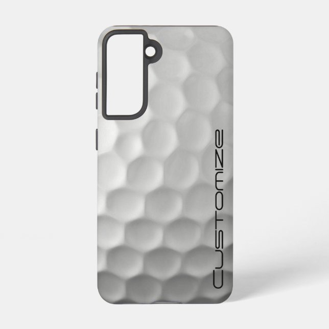 Coque Samsung Galaxy Boule de golf avec texte personnalisé (Verso)