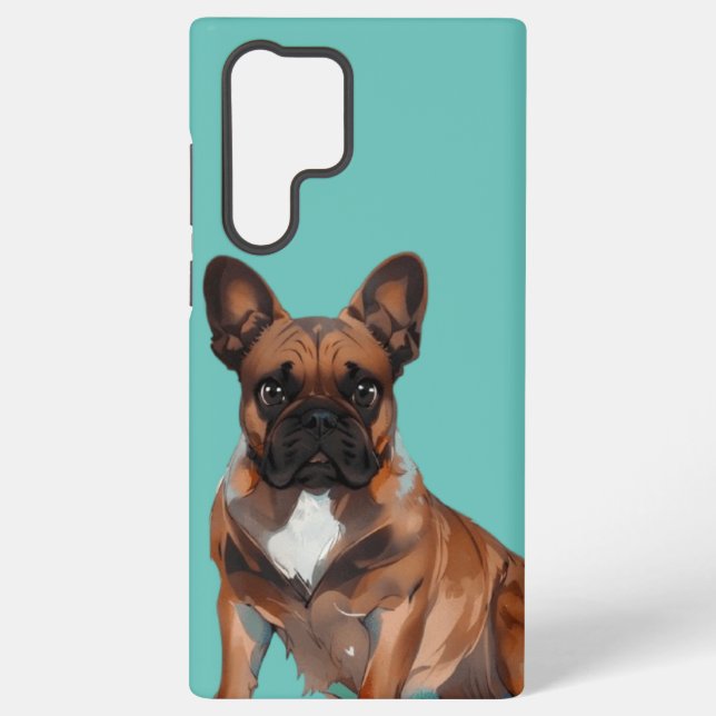 Coque Samsung Galaxy Bouledogue français cartoon (Verso)