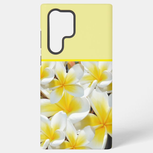 Coque Samsung Galaxy Bouquet de frangipanier jaune, (Verso)